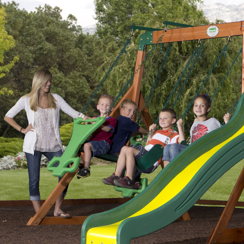 Backyard Discovery Tanglewood All Cedar Swing Set & Reviews Wayfair